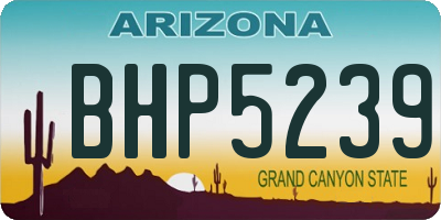 AZ license plate BHP5239