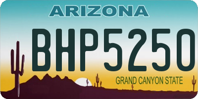AZ license plate BHP5250