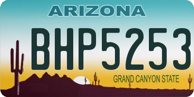AZ license plate BHP5253