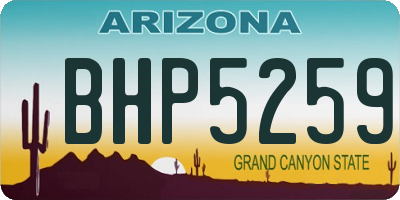 AZ license plate BHP5259