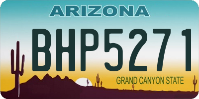 AZ license plate BHP5271