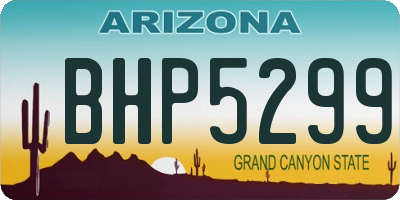 AZ license plate BHP5299