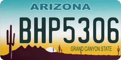 AZ license plate BHP5306