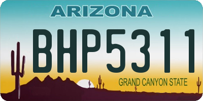 AZ license plate BHP5311