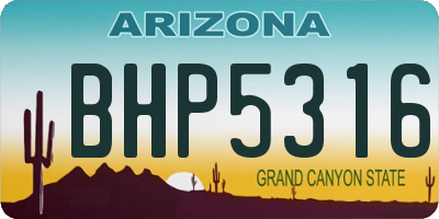 AZ license plate BHP5316