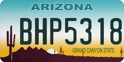 AZ license plate BHP5318