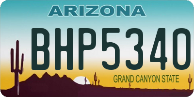AZ license plate BHP5340