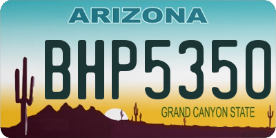AZ license plate BHP5350