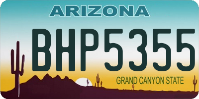 AZ license plate BHP5355