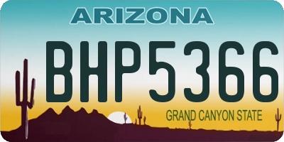 AZ license plate BHP5366