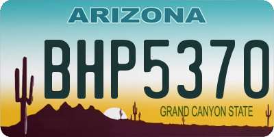 AZ license plate BHP5370