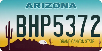AZ license plate BHP5372