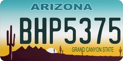 AZ license plate BHP5375