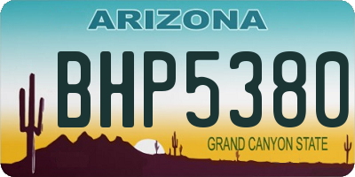AZ license plate BHP5380