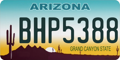 AZ license plate BHP5388