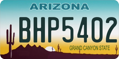 AZ license plate BHP5402