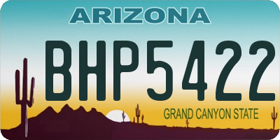 AZ license plate BHP5422