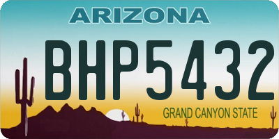 AZ license plate BHP5432