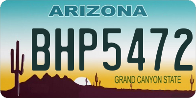 AZ license plate BHP5472