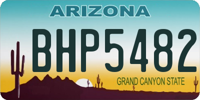 AZ license plate BHP5482