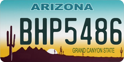 AZ license plate BHP5486