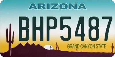 AZ license plate BHP5487