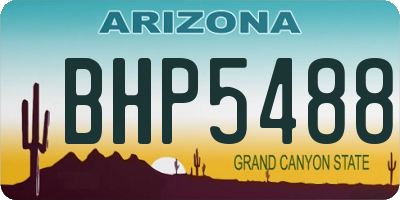 AZ license plate BHP5488