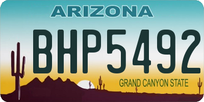 AZ license plate BHP5492