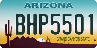 AZ license plate BHP5501