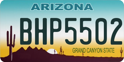 AZ license plate BHP5502