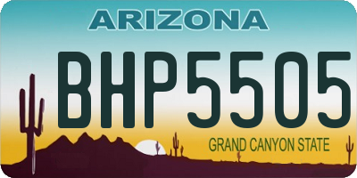 AZ license plate BHP5505