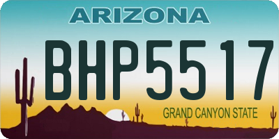 AZ license plate BHP5517