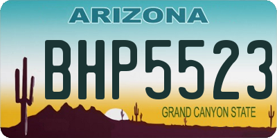 AZ license plate BHP5523