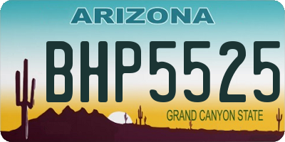AZ license plate BHP5525