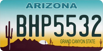AZ license plate BHP5532