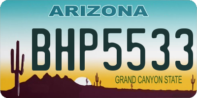 AZ license plate BHP5533