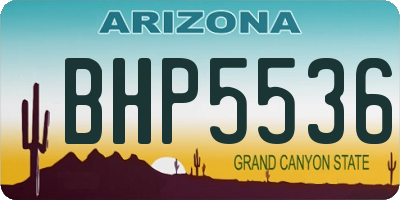AZ license plate BHP5536