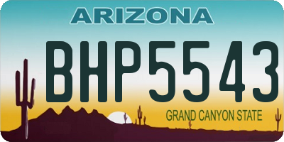 AZ license plate BHP5543