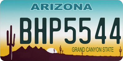 AZ license plate BHP5544