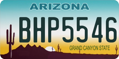 AZ license plate BHP5546