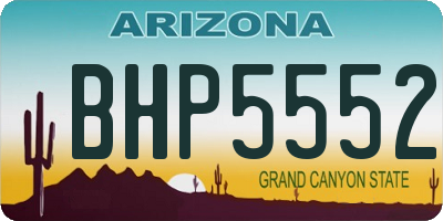 AZ license plate BHP5552