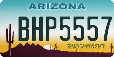 AZ license plate BHP5557