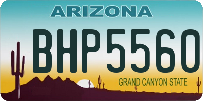 AZ license plate BHP5560