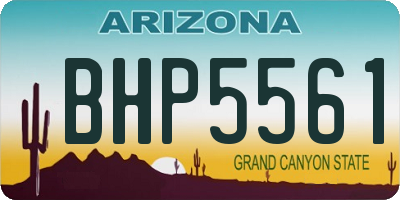 AZ license plate BHP5561