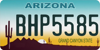 AZ license plate BHP5585