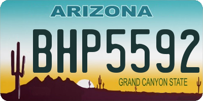 AZ license plate BHP5592