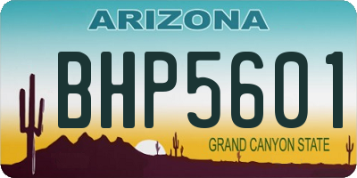 AZ license plate BHP5601