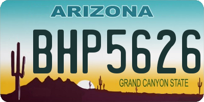 AZ license plate BHP5626