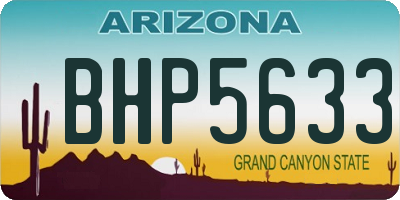 AZ license plate BHP5633