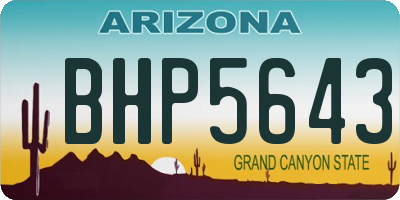 AZ license plate BHP5643